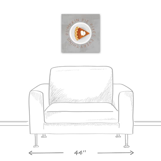 Pumpkin Pie Fixes Everything Canvas Wall Art